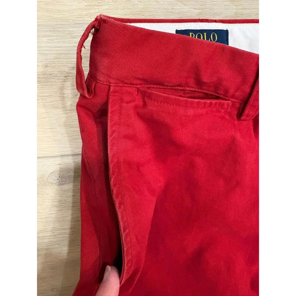 Polo Ralph Lauren Mens 34/34 Slim Fit Chino Pants Red - Picture 5 of 8